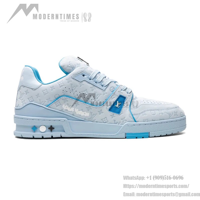 Louis Vuitton LV Trainer "Blue" 1ACRYB Ice Blue Sneakers