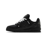 Louis Vuitton LV Trainer Embossed 1AARF6 Schwarze Monogramm-Leder-Sneaker Limitierte Luxus-Herrenschuhe