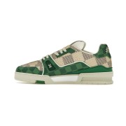 Louis Vuitton LV Trainer Damier 1AC58D Green White Checkered Sneakers Limited Edition Luxury Men's Shoes