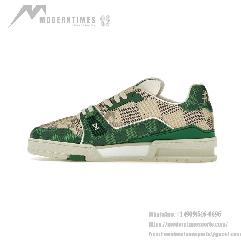 Louis Vuitton LV Trainer Damier 1AC58D Green White Checkered Sneakers