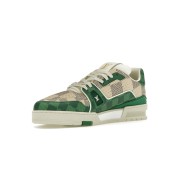 Louis Vuitton LV Trainer Damier 1AC58D Green White Checkered Sneakers Limited Edition Luxury Men's Shoes