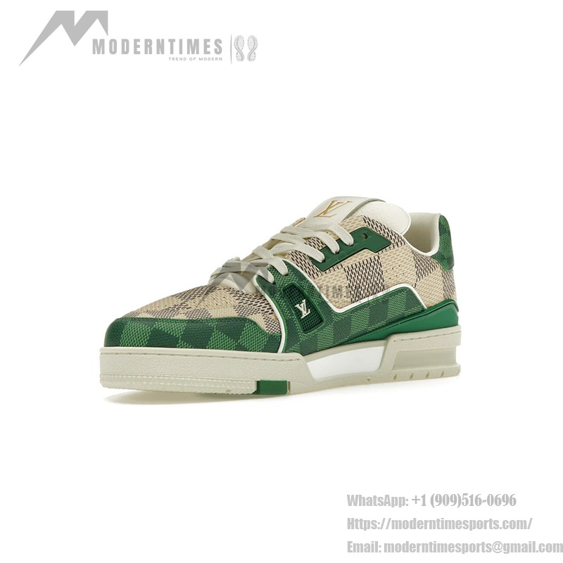 Louis Vuitton LV Trainer Damier 1AC58D Green White Checkered Sneakers