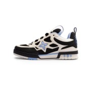 Louis Vuitton LV Skate Black White Light Blue 1SKT1 - Premium Luxury Skate Sneakers