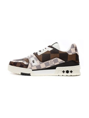 Louis Vuitton 1AAST7 Herren LV Trainer Sneaker - Klassisches Damier Schachbrettmuster Design