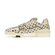 Louis Vuitton LV Trainer Beige Multicolor Monogram 1ACXBG - Limited Edition Luxury Sneakers