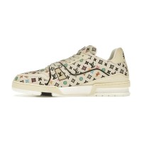 Louis Vuitton LV Trainer Beige Mehrfarbig Monogramm 1ACXBG - Limitierte Luxus-Sneaker