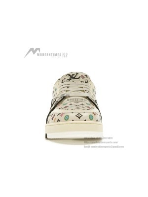 Louis Vuitton LV Trainer Beige Multicolor Monogram 1ACXBG - Limited Edition Luxury Sneakers