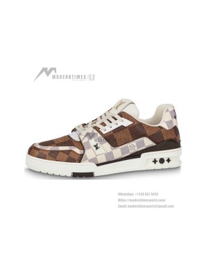 Louis Vuitton LV Trainer Damier Ebene Multi 1AAST3 - Classic Luxury Multi-Color Sneakers, Stylish & Comfortable