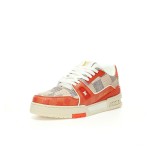 Louis Vuitton LV Trainer Damier White Orange 1AC56P Sneakers