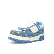 Louis Vuitton LV Trainer Maxi WMNS Blau 1AGZC4 - Luxus Distressed Denim Sneaker