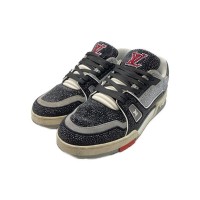 Louis Vuitton LV Trainer Red Grey Black 1AA6PQ - Luxury Crystal-Embellished Sneakers