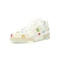 Louis Vuitton LV Trainer Takashi Murakami White 1AHEKG - Limited Edition Embroidered Sneakers