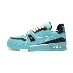 Louis Vuitton LV Trainer Teal Blue Black 1AD7K6 - Classic Luxury Sneakers