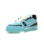 Louis Vuitton LV Trainer Teal Blue Black 1AD7K6 - Classic Luxury Sneakers