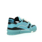 Louis Vuitton LV Trainer Türkis Blau Schwarz 1AD7K6 - Klassische Luxus-Sneaker