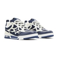 Louis Vuitton Skate Sneaker Marine 1AARRI - Luxury Navy White Mesh Sneakers