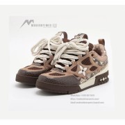 LOUIS VUITTON 1ABMG5 Skate Sneakers Brown – Premium Street Style Luxury Trainers for Men & Women