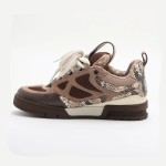 Louis Vuitton Skate Sneakers Brown 1ABMG5 - Luxury Python Leather Skate Shoes