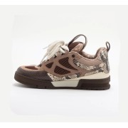 Louis Vuitton Skate Sneakers Brown 1ABMG5 - Luxury Python Leather Skate Shoes