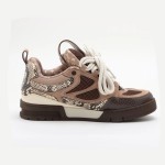 Louis Vuitton Skate Sneakers Brown 1ABMG5 - Luxury Python Leather Skate Shoes