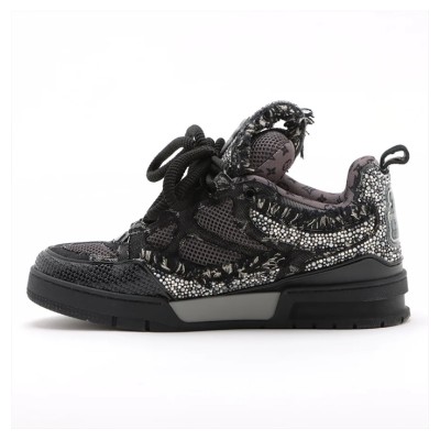 Louis Vuitton Skate Trainer Black Swarovski Monogram 1ABMHV - Limited Edition Crystal-Embellished Sneakers