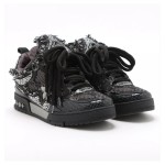 Louis Vuitton Skate Trainer Black Swarovski Monogram 1ABMHV - Limited Edition Crystal-Embellished Sneakers