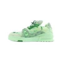 Louis Vuitton LV Trainer Tie-Dye Green 1ACVNW - Limited Edition Monogram Denim Sneakers