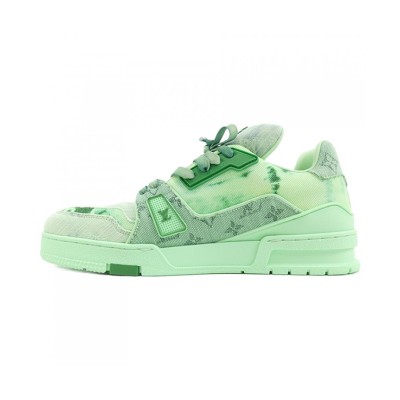 Louis Vuitton LV Trainer Tie-Dye Green 1ACVNW - Limited Edition Monogram Denim Sneakers