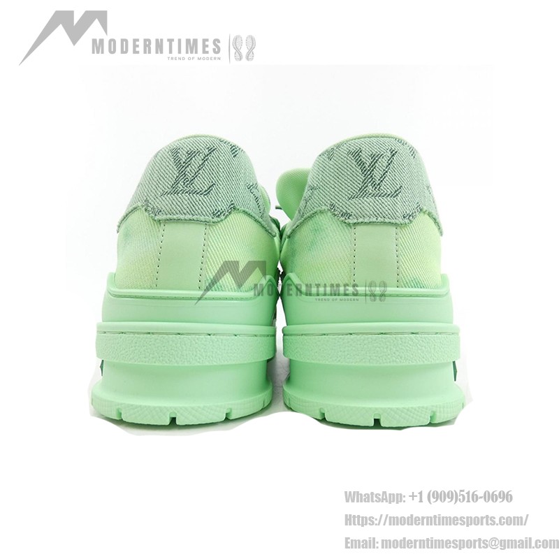 Louis Vuitton LV Trainer Tie-Dye Green 1ACVNW - Limited Edition Monogram Denim Sneakers