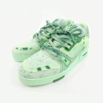 Louis Vuitton LV Trainer Tie-Dye Green 1ACVNW - Limited Edition Monogram Denim Sneakers