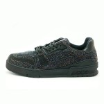 Louis Vuitton Trainer Black Rhinestones 1A815H - Luxus Swarovski Kristall Sneakers