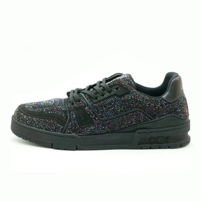 Louis Vuitton Trainer Schwarz Strass 1A815H - Luxus Swarovski Kristall Sneakers