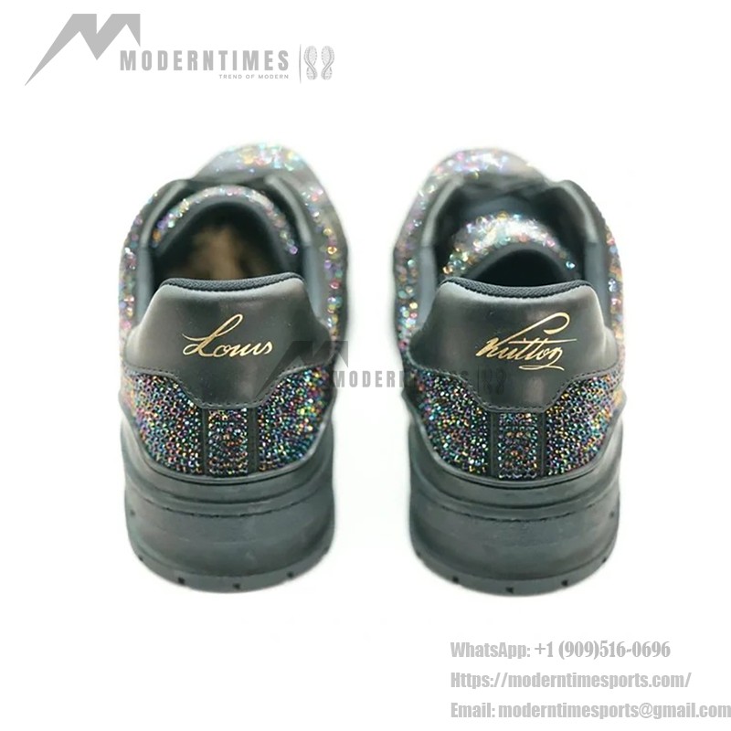 Louis Vuitton Trainer Black Rhinestones 1A815H - Luxus Swarovski Kristall Sneakers