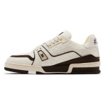 Louis Vuitton Trainer White Mocha 1ACR5I - Premium Monogram Sneakers