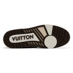 Louis Vuitton Trainer Weiß Mokka 1ACR5I - Premium Monogramm-Sneaker