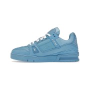 Louis Vuitton Trainer All Blue Embossing 1AARFG - Premium Monochrome Luxury Sneakers