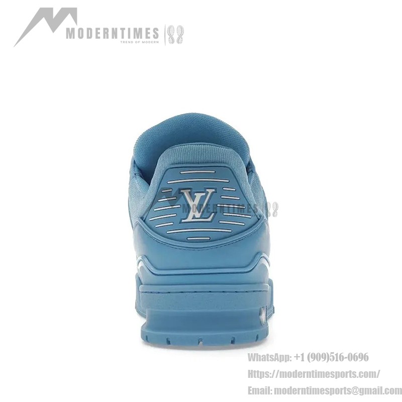 Louis Vuitton Trainer All Blue Embossing 1AARFG - Luxury Monochrome Sneakers