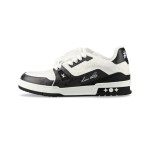 Louis Vuitton Trainer Black White Mini Monogram 1ABOGP - Luxury Monogram Leather Sneakers