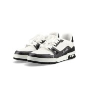 Louis Vuitton Trainer Black White Mini Monogram 1ABOGP - Luxury Monogram Leather Sneakers