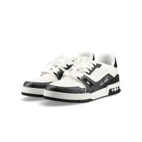 Louis Vuitton Trainer Black White Mini Monogram 1ABOGP - Luxury Monogram Leather Sneakers