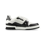 Louis Vuitton Trainer Black White Mini Monogram 1ABOGP - Luxury Monogram Leather Sneakers