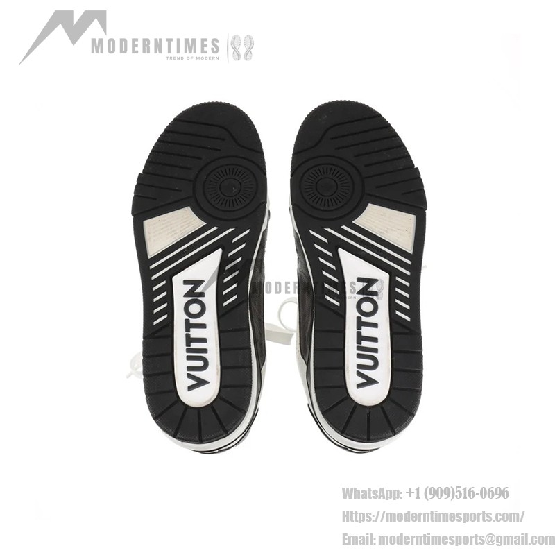 Louis Vuitton Trainer Black White Mini Monogram 1ABOGP - Luxury Monogram Leather Sneakers