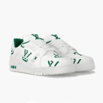 Louis Vuitton LV Trainer Green 1AAGXF - 限定版高級スニーカー、アイコニックなグリーンLVモノグラム付き