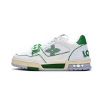 Louis Vuitton Trainer Green Mesh 1A98V1 - Luxury White Green Low-Top Sneakers