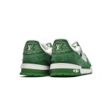 Louis Vuitton Trainer Green Monogram Denim White 1A9JHV - Luxussneaker