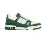 Louis Vuitton Trainer Green Monogram Denim White 1A9JHV - Luxussneaker