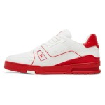 Louis Vuitton Trainer Low White Red Midsole - Luxury Sneakers