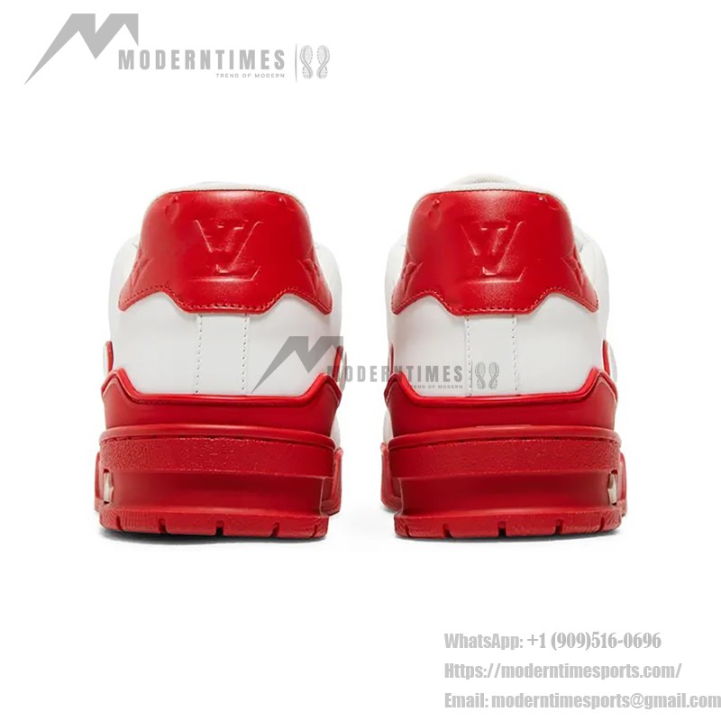 Louis Vuitton Trainer Low White Red Midsole - Luxury Sneakers