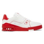 Louis Vuitton Trainer Low White Red Midsole - Luxury Sneakers