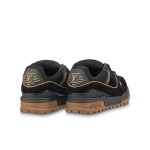 Louis Vuitton Trainer Maxi Black Brown Suede 1ABM30 - Luxury Chunky Sneakers